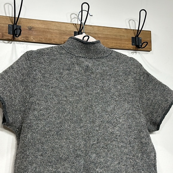 Eileen Fisher alpaca, merino wool blend short sleeve cardigan - Picture 6 of 12